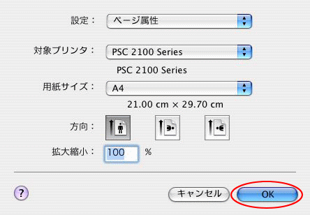 ページ設定