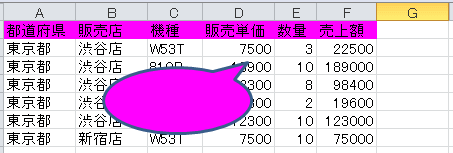 セルの背景色