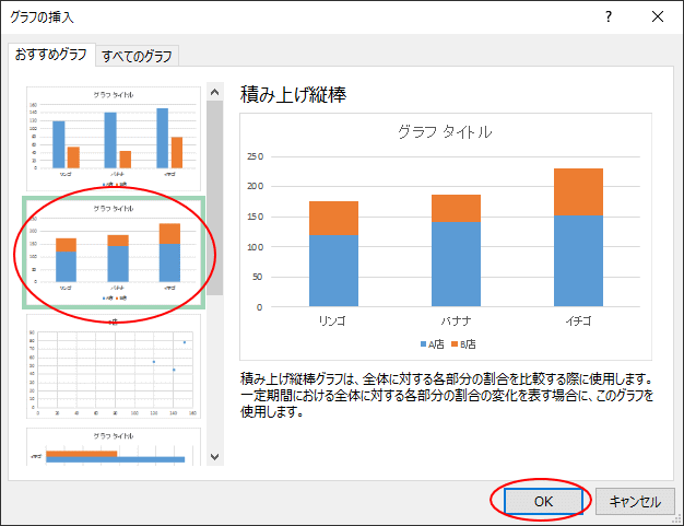 積み上げ縦棒グラフ
