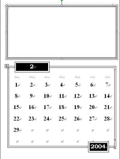 カレンダーの画像の削除
