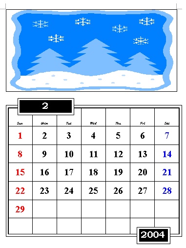 罫線が設定されたカレンダー