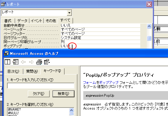 Microsoft Accessのヘルプ