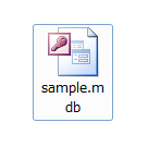 sampleデータベース（mdb）ファイルのアイコン