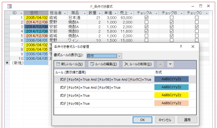 条件付き書式を追加