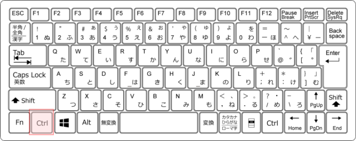 キーボード［Ctrl］