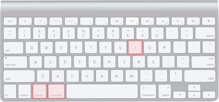 macキーボード［command］+［option］+［I（アイ）］