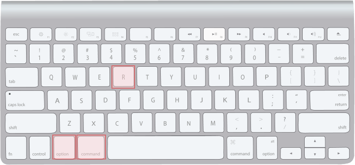 macキーボード［option］+［command］+［R］