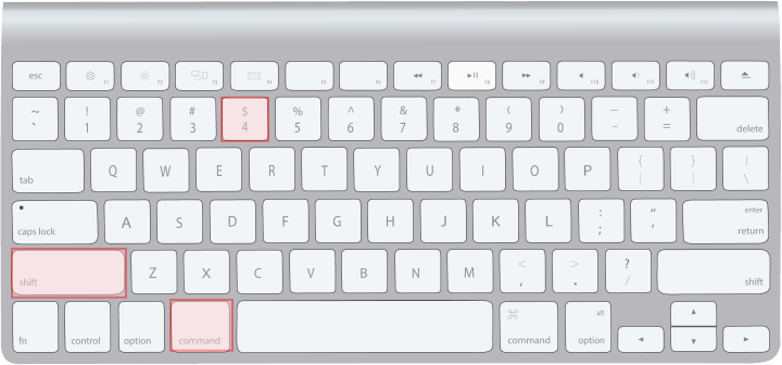macスクリーンショット選択部分［command］+［Shift］+［4］