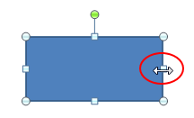 サイズ変更ハンドルに合わせた時のマウスポインター(左右）