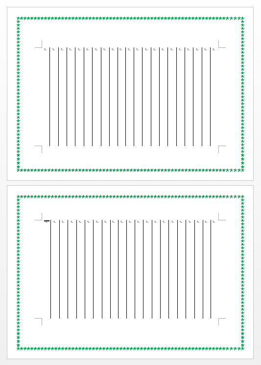 ［袋とじ］で設定した縦書きの便箋