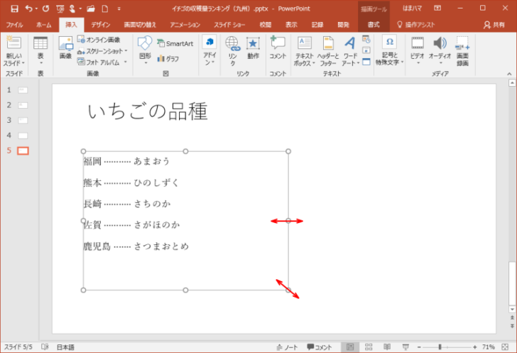 Wordで設定した箇条書きのサイズを変更