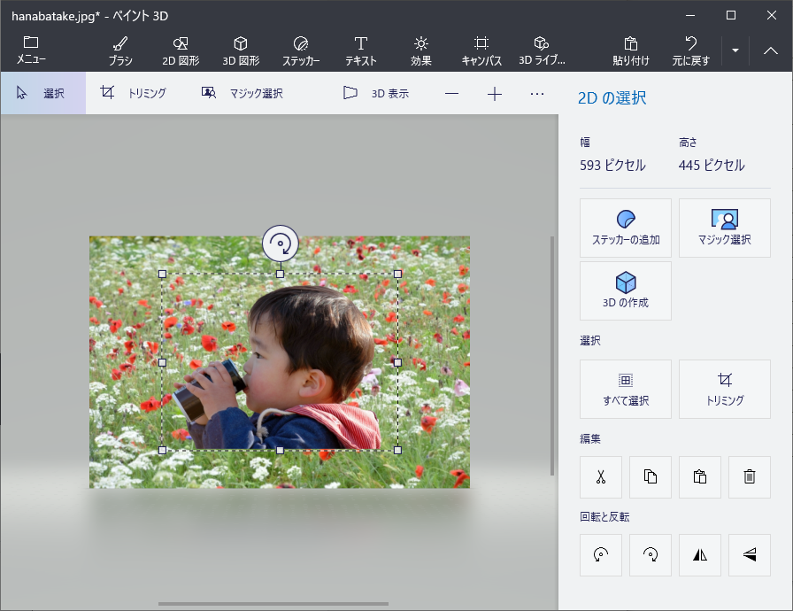 ペイント3dの マジック選択 で背景透過の画像や合成写真を作成 Windows 10 初心者のためのoffice講座