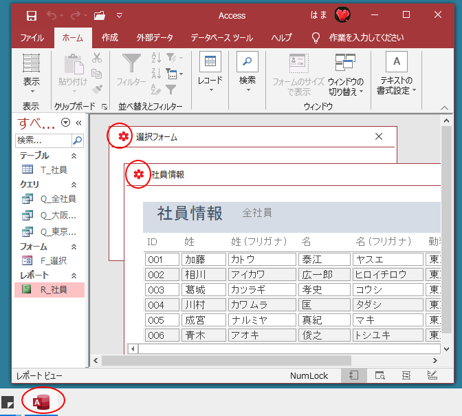 アプリケーションアイコンの設定 フォームやレポートにも表示 Access 19 初心者のためのoffice講座