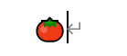 ショートカットキーで入力したトマトの絵文字