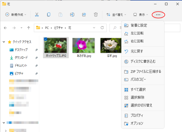 Windows 11（21H2）のエクスプローラー