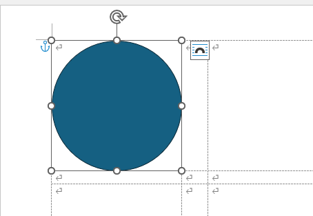 ［Shift］キーを押したまま1つの枠（グリッド線）の中に正円を描画