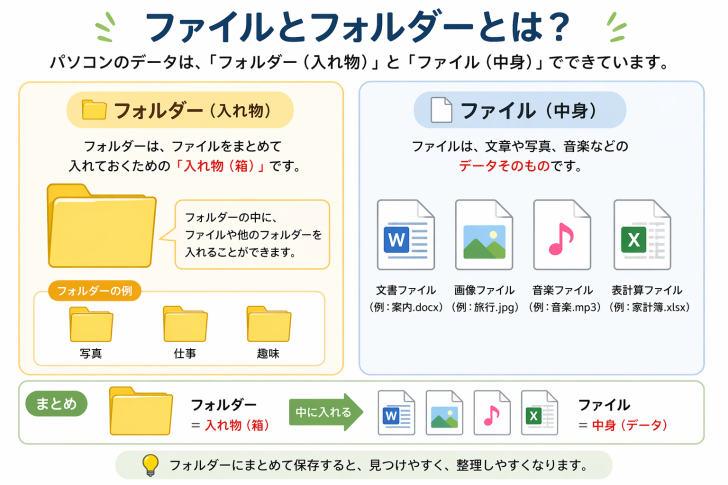 ファイルとフォルダーの解説