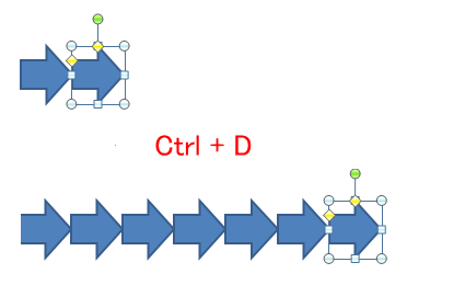 ［複製］コマンドで複製した図形