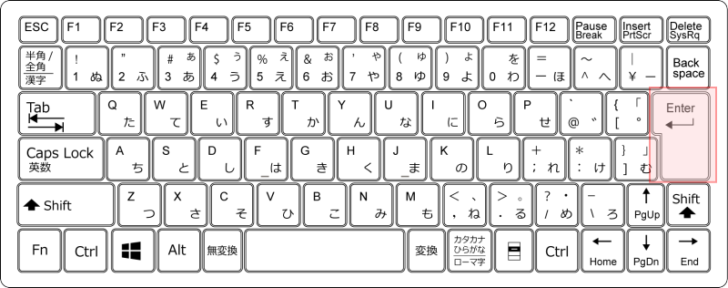 キーボード［Enter］キー