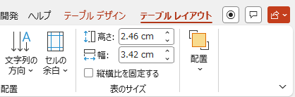 PowerPoint 2024の［テーブルデザイン］タブと［テーブルレイアウト］タブ