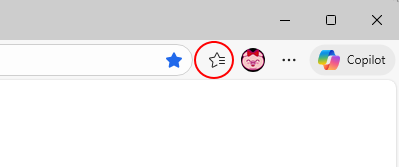 ツールバーの［お気に入り］ボタン
