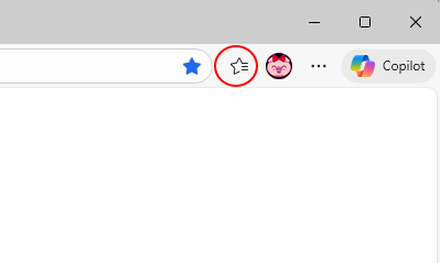 ツールバーの［お気に入り］ボタン