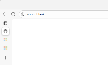 折りたたんだ状態の垂直タブバー