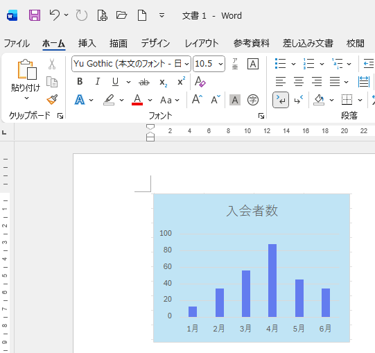 スクリーンショットしたものをWordに貼り付け