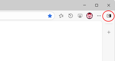 サイドバーの表示/非表示ボタン