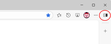 サイドバーの表示/非表示ボタン