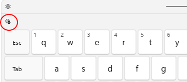タッチキーボードの絵文字アイコン