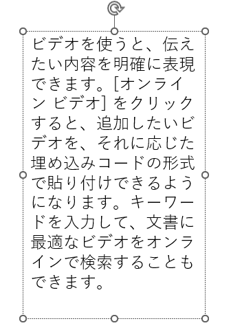 PowerPointで文字列を入力したテキストボックス