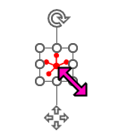 サイズ変更ハンドル