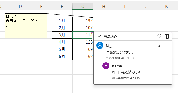 メモとコメントの違い