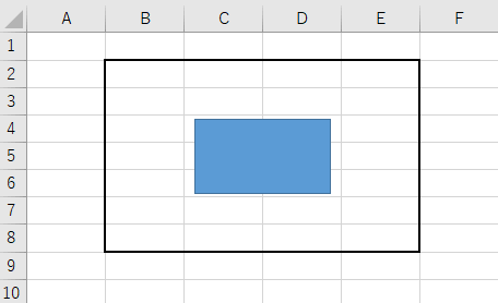 罫線の中央に図形を配置するには 図形操作はキーを使って簡単操作 Excel 16 初心者のためのoffice講座