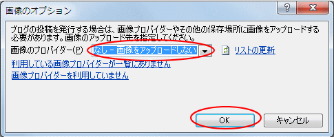 画像のオプション