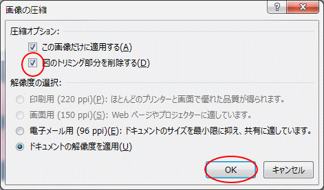 画像のトリミング部分は削除して保存したほうがいい Office 13 初心者のためのoffice講座