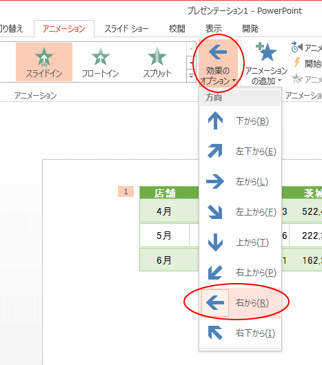 表の行にアニメーションを付ける Powerpoint 13 初心者のためのoffice講座