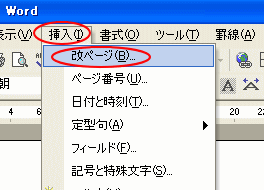 ページを変えたい 改ページしたい 時はショートカットキーが便利 Word 03 初心者のためのoffice講座