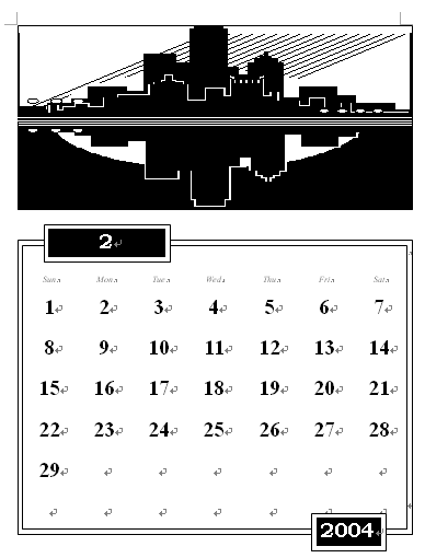 カレンダーの完成