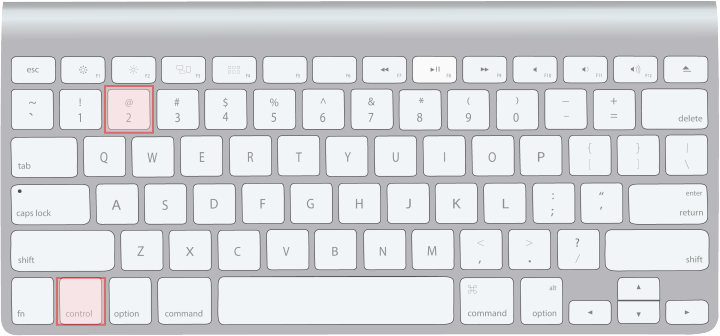 Macキーボード［control］+［2］