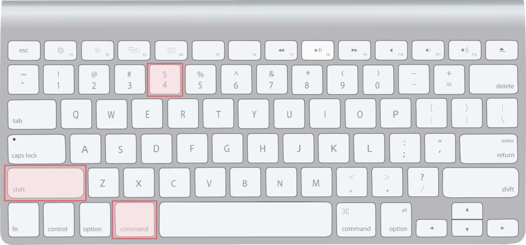 macスクリーンショット選択部分［command］+［Shift］+［4］