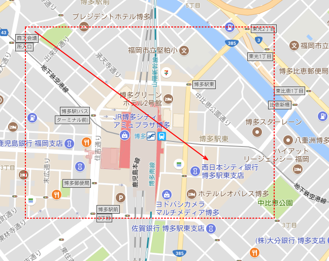 地図でドラッグ